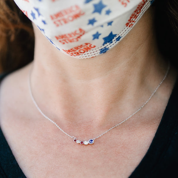 Pavilion Gift Company Nurse 16"-18" Rhodium Plated Crystal Necklace