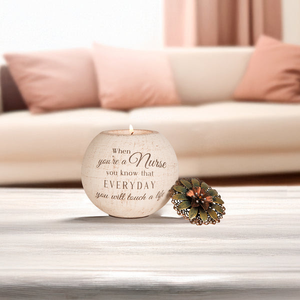 Pavilion Gift Company Nurse 4" Round Tealight Candle Holder
