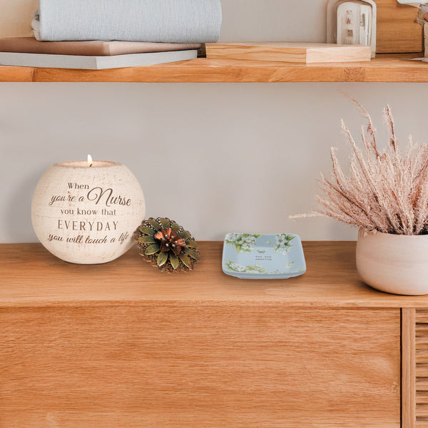 Pavilion Gift Company Nurse 4" Round Tealight Candle Holder