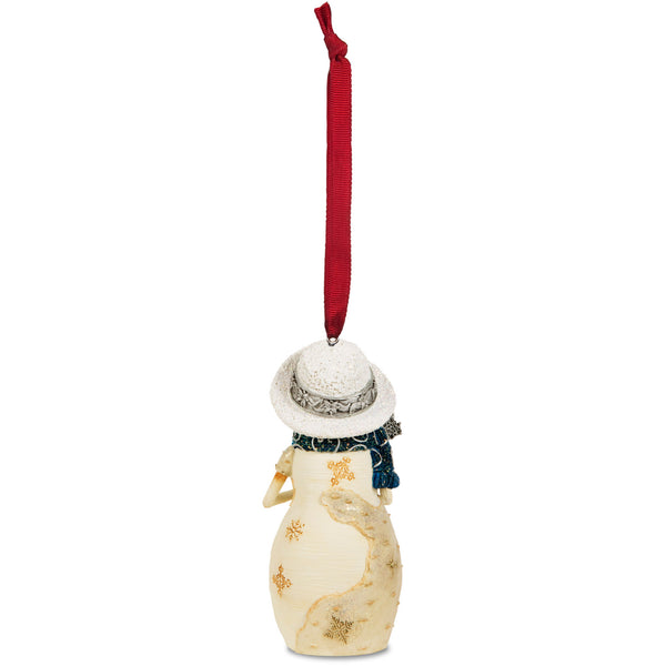 Pavilion Gift Company Nurse 4" Snowwoman Holding A Bunny Ornament