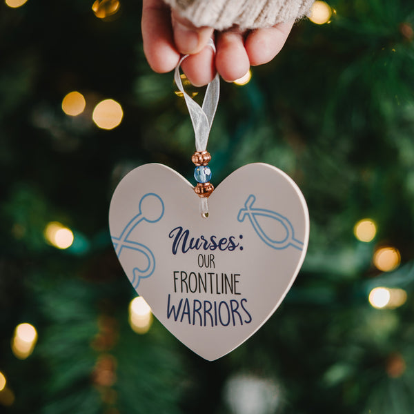 Pavilion Gift Company Nurses 3.5" Heart-Shaped Ornament