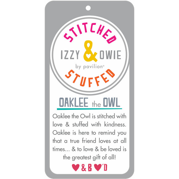 Pavilion Gift Company Oaklee The Owl 13" Owl Stuffed Animal/Door Stopper