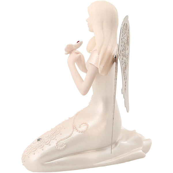Pavilion Gift Company October Birthstone Angel 3.5" October Angel With Tourmaline Butterfly
