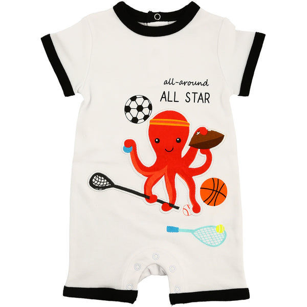 pavilion gift company Octopus All Star 6-12 Months Romper