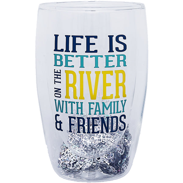 pavilion gift company On the River 14 oz Double-Walled Glass
