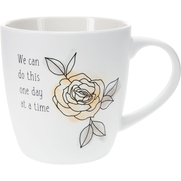 Pavilion Gift Company One Day At A Time 17 Oz Cup With Coaster Lid