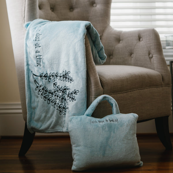 Pavilion Gift Company One Day At A Time 50" X 60" Travel Blanket With Carry Case