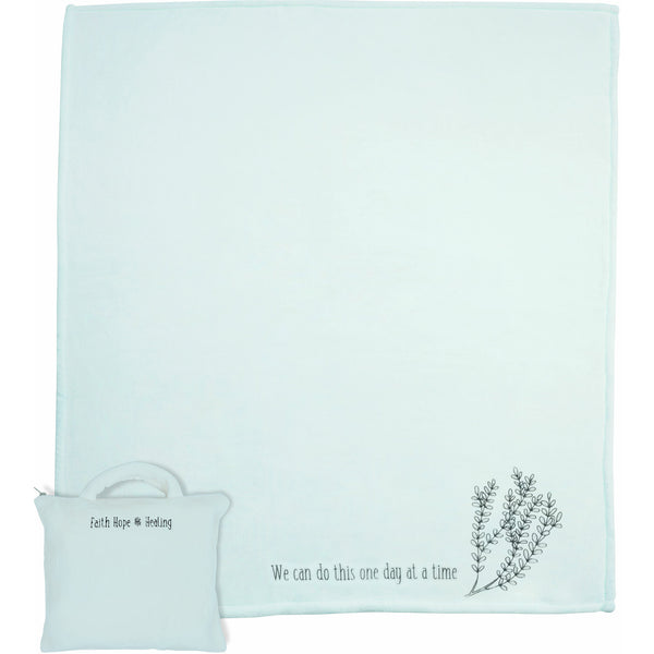 pavilion gift company One Day at a Time 50" x 60" Travel Blanket with Carry Case