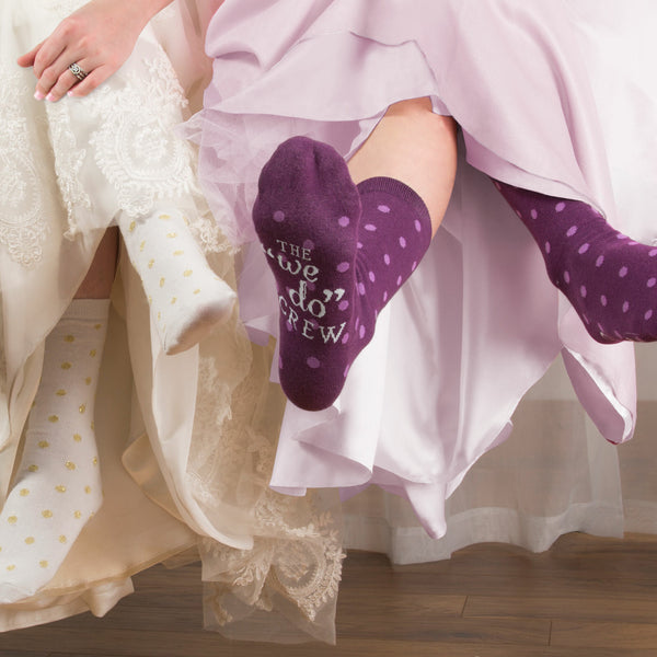 Pavilion Gift Company Open Bar Purple - Ladies Cotton Blend Sock