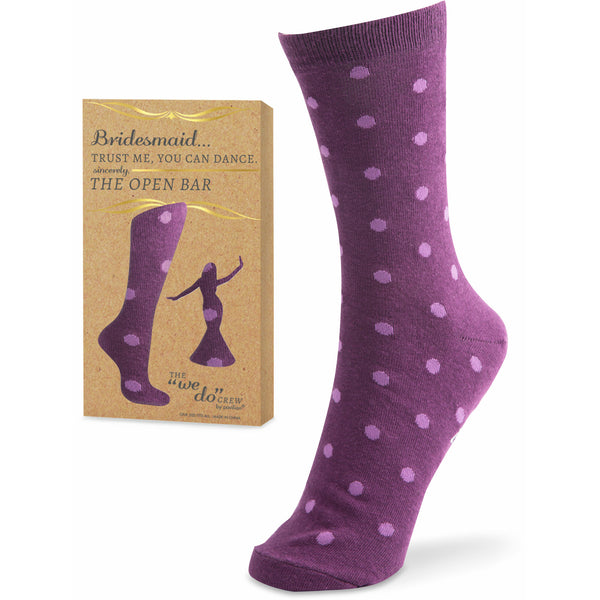 pavilion gift company Open Bar Purple - Ladies Cotton Blend Sock