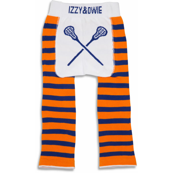 pavilion gift company Orange and Blue Lacrosse 6-12 Months Baby Leggings