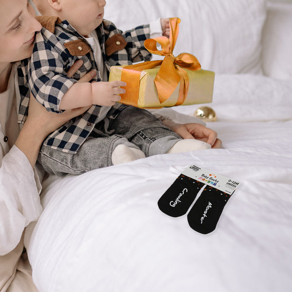 Pavilion Gift Company Orange Crawling Monster 0-12 Month Non-slip Baby Socks