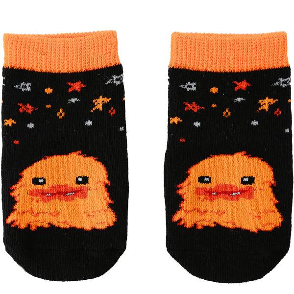 pavilion gift company Orange Crawling Monster 0-12 Month Non-slip Baby Socks