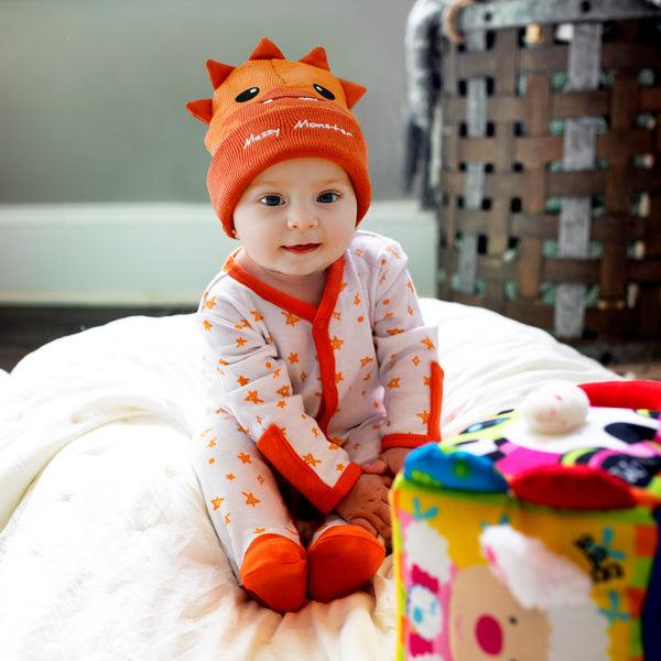 Pavilion Gift Company Orange Messy Monster 0-6 Months Sleeper