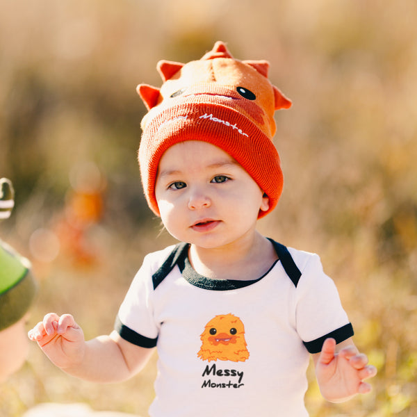 Pavilion Gift Company Orange Messy Monster One Size Fits All Baby Hat