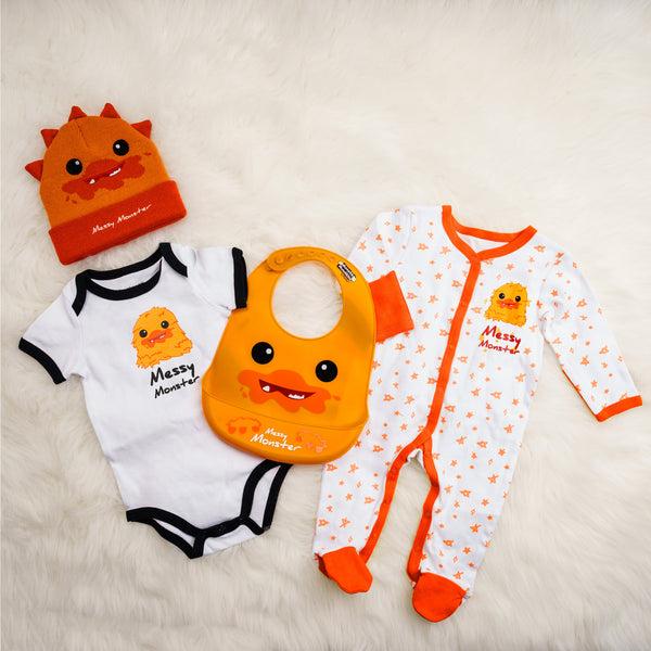 Pavilion Gift Company Orange Messy Monster One Size Fits All Baby Hat