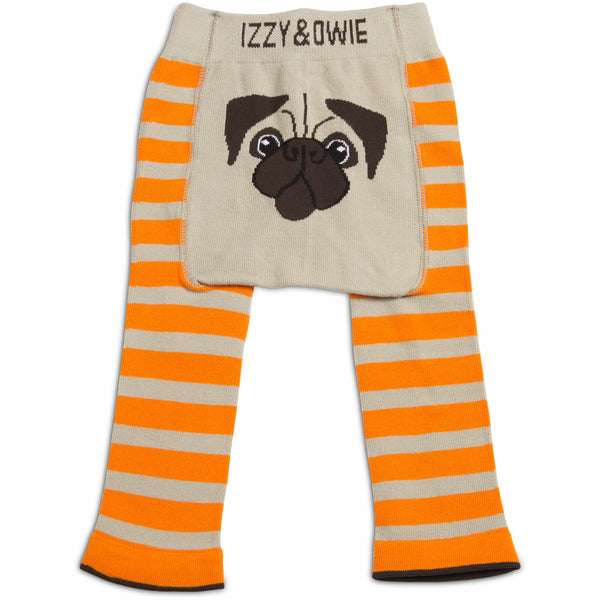 pavilion gift company Orange Pug 6-12 Months Baby Leggings