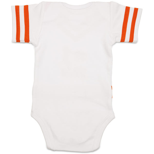 Pavilion Gift Company Orange & White 0-6 Months Infant Onesie