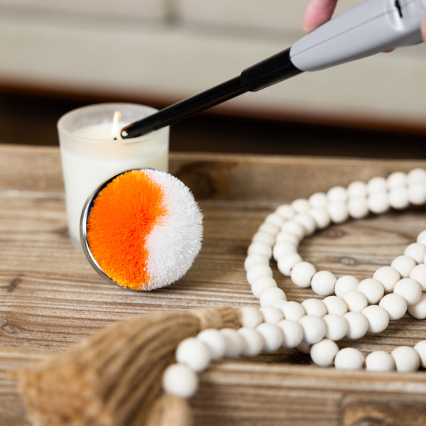 Pavilion Gift Company Orange & White 2.75" Pom Pom Lid