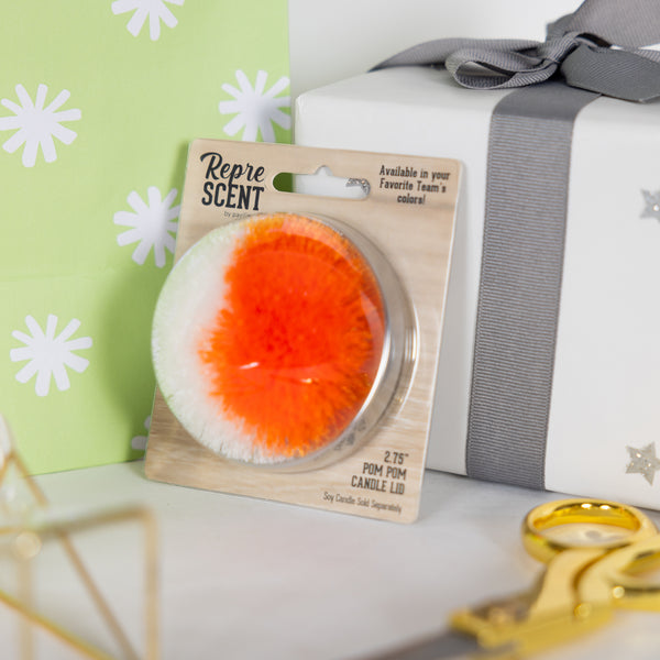 Pavilion Gift Company Orange & White 2.75" Pom Pom Lid
