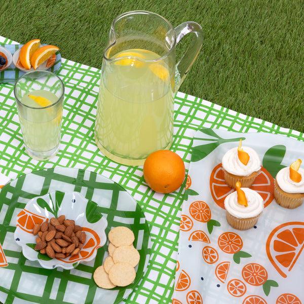 Pavilion Gift Company Oranges 16.75" X 11" Glass Serving Tray