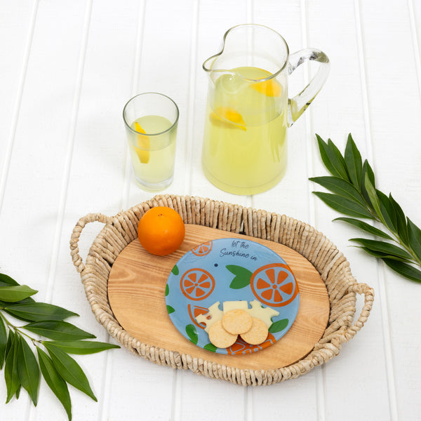 Pavilion Gift Company Oranges 8" Glass Appetizer Plate