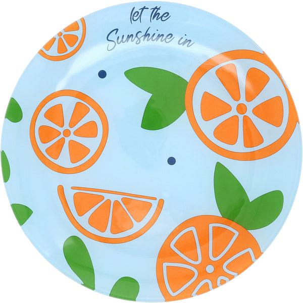pavilion gift company Oranges 8" Glass Appetizer Plate