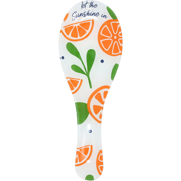 pavilion gift company Oranges 9.25" Glass Spoon Rest