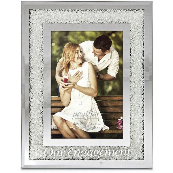 pavilion gift company Our Engagement 7" x 9" Frame (Holds 4" x 6" Photo)