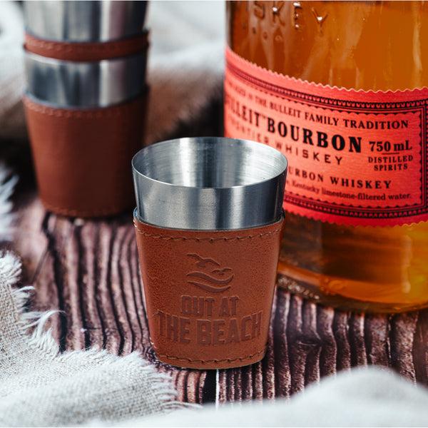 Pavilion Gift Company Out At The Beach Stainless Shot Glass With Sleeve