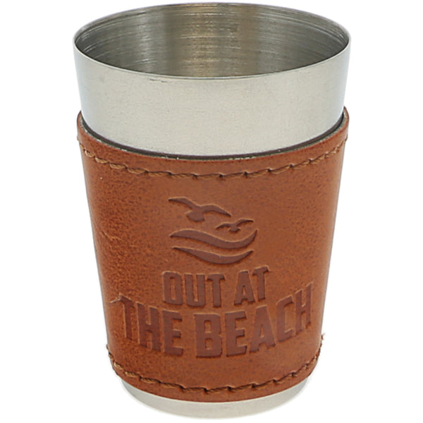 pavilion gift company Out at the Beach Stainless Shot Glass with Sleeve