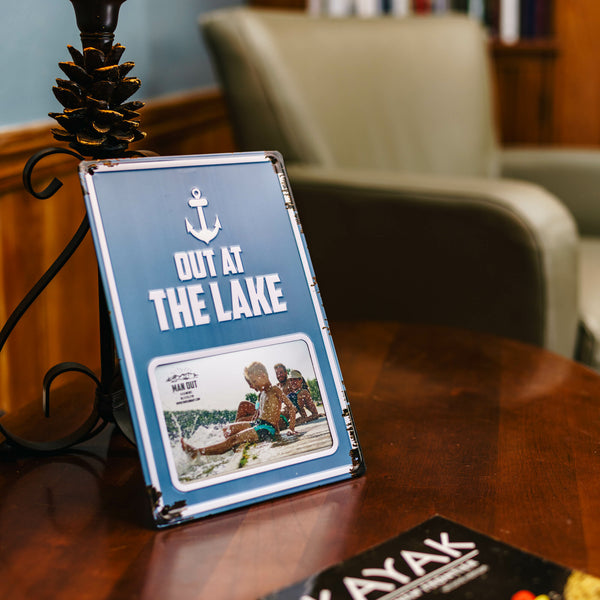 Pavilion Gift Company Out At The Lake 8" X 11.75" Tin Frame (Holds 6" X 4" Photo)