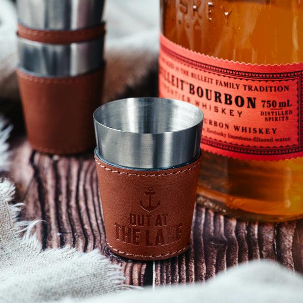 Pavilion Gift Company Out At The Lake Stainless Shot Glass With Sleeve