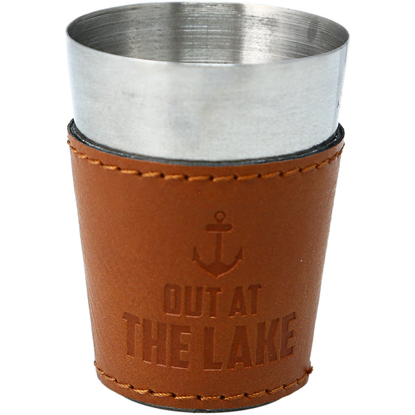 pavilion gift company Out at the Lake Stainless Shot Glass with Sleeve