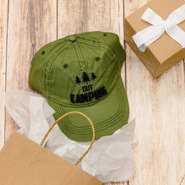 Pavilion Gift Company Out Camping Olive Adjustable Hat