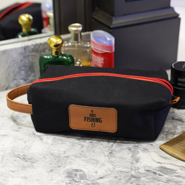 Pavilion Gift Company Out Fishing Canvas Toiletry Bag