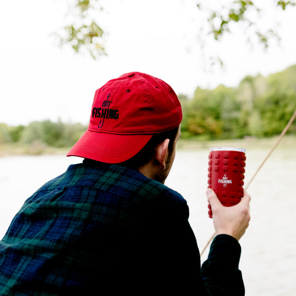 Pavilion Gift Company Out Fishing Red Adjustable Hat
