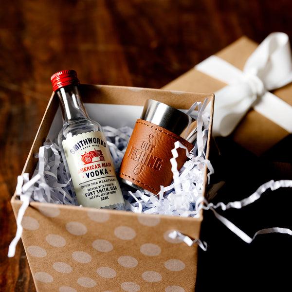 Pavilion Gift Company Out Fishing Stainless Shot Glass With Sleeve