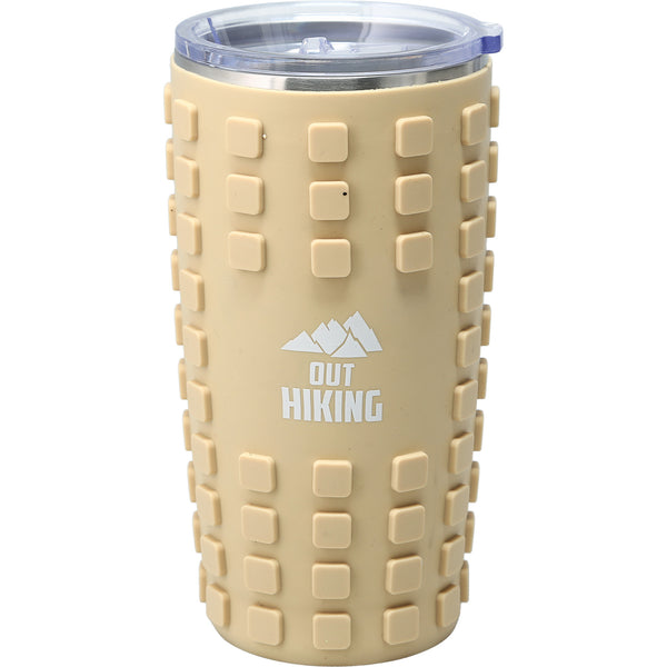 pavilion gift company Out Hiking 20 oz Travel Tumbler with 3D Silicone Wrap