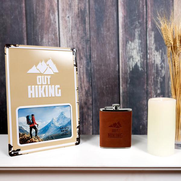 Pavilion Gift Company Out Hiking 8" X 11.75" Tin Frame (Holds 6" X 4" Photo)