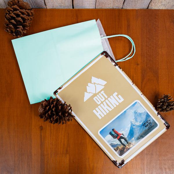 Pavilion Gift Company Out Hiking 8" X 11.75" Tin Frame (Holds 6" X 4" Photo)