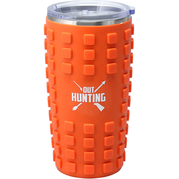 pavilion gift company Out Hunting 20 oz Travel Tumbler with 3D Silicone Wrap
