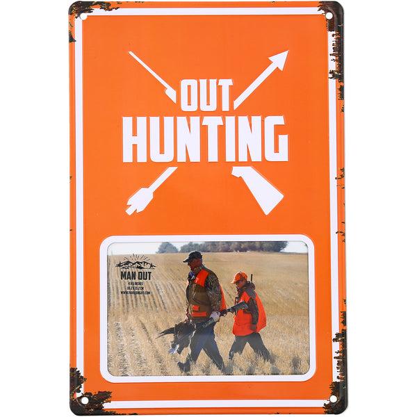 pavilion gift company Out Hunting 8" x 11.75" Tin Frame (Holds 6" x 4" Photo)