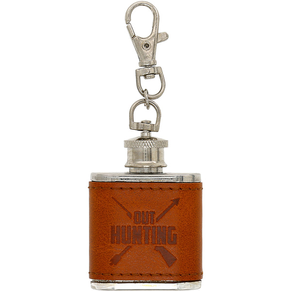 pavilion gift company Out Hunting PU Leather & Stainless Steel 1 oz Mini Flask