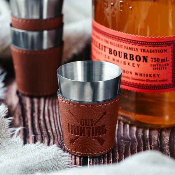 Pavilion Gift Company Out Hunting Stainless Shot Glass With Sleeve