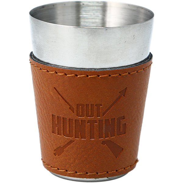 pavilion gift company Out Hunting Stainless Shot Glass with Sleeve