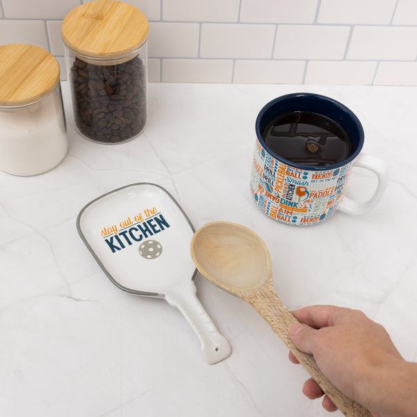 Pavilion Gift Company Out Of The Kitchen 4" X 8" Spoon Rest