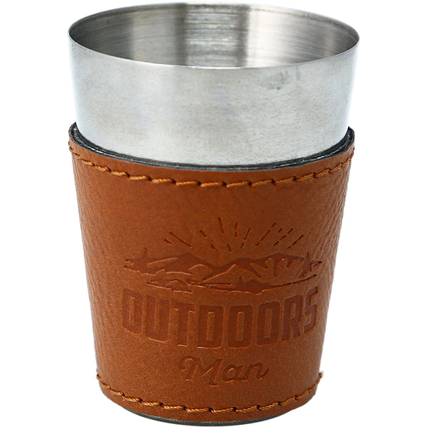 pavilion gift company Outdoors Man Stainless Shot Glass with Sleeve