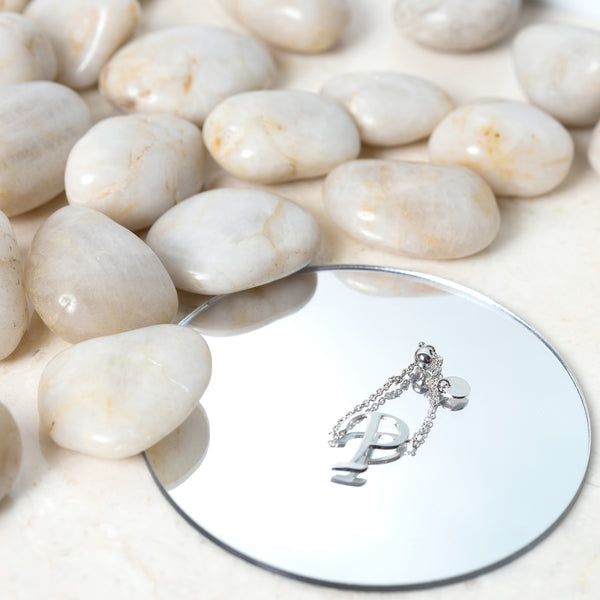 Pavilion Gift Company P Adjustable Rhodium Plated Monogram Ring