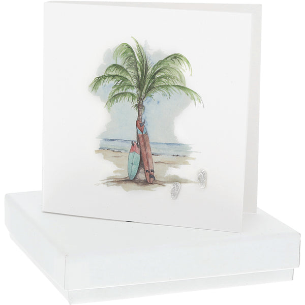 pavilion gift company Palm Tree 8mm Sterling Silver Flip Flop Stud Earrings